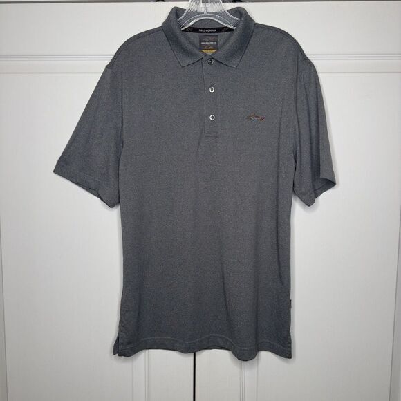 Greg Norman Collection Other - Greg Norman for‎ Tasso Elba Five Iron Polo Shirt Gray Size S Play Dry Mens Golf